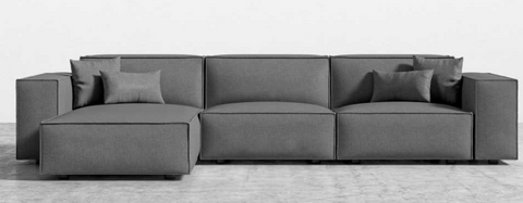 Porter Modern Chaise Sectional with Doweled Joints Sectional Sofa