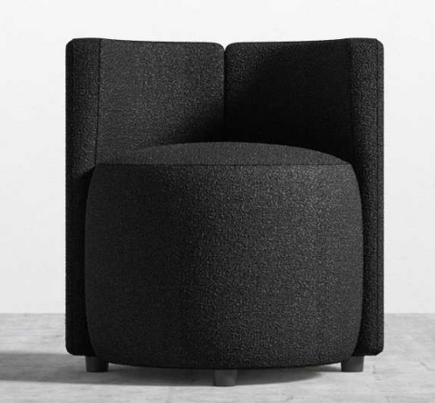 Nova Timeless Minimalist Modern Barrel Back Padded Lounge Chair