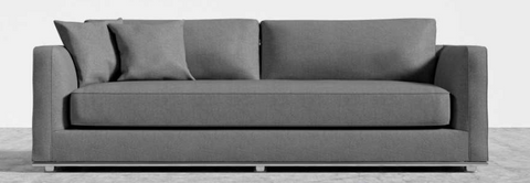 Modern Milo Convertible Sofa Bed with Armrests - Gray