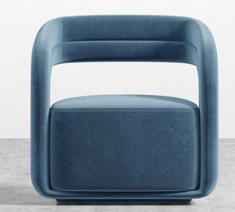 Mia Timeless Minimalist Velvet Barrel Lounge Chair