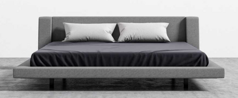 Rove Concepts Minimalist Harper Wingback Platform Bed with Headboard - Queen - King