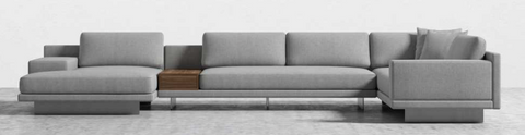 Dresden Modern Modular Sectional Right Oriented L-Shape Sofa