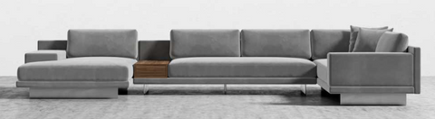 Dresden Modern Chaise Sectional L-Shape Modular Sofa
