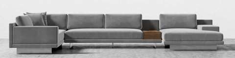 Dresden Modern Modular Sectional Sofa with Loose Back L-Shape