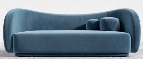 Diane Modern Curved Velvet Standard Sofa
