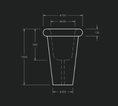Decorating Essentials Minimalist Cylinder Flower Vase