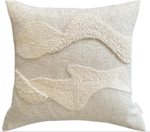 Powered by People Artful Traditionalist Contemporary Embroidery Accent Pillow - 20 x 20