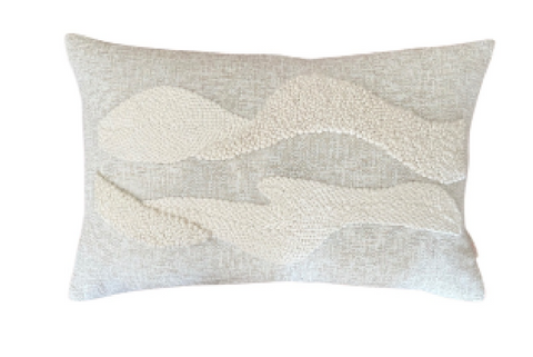 Artful Traditionalist Handcrafted Embroidery Lumbar Pillow