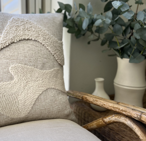 Powered by People Artful Traditionalist Contemporary Embroidery Accent Pillow - 20 x 20