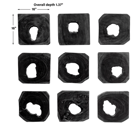 Koun ebony wood wall art