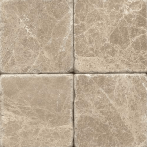 Emperador Marble Tumbled Tile 4"x4"