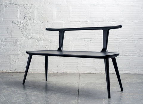 Oxbend Timeless Minimalist Accent Bench with Tapered Legs