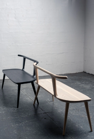 Oxbend Timeless Minimalist Accent Bench with Tapered Legs