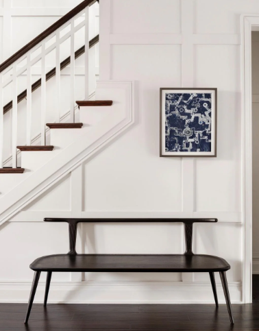 Oxbend Timeless Minimalist Accent Bench with Tapered Legs