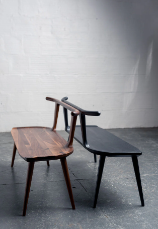 Oxbend Timeless Minimalist Accent Bench with Tapered Legs