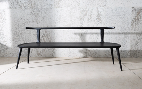 Oxbend Timeless Minimalist Accent Bench with Tapered Legs