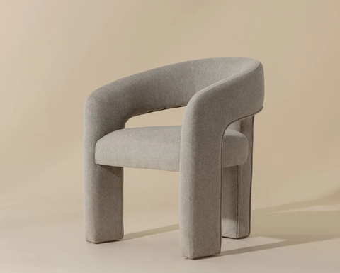 Timeless Minimalist Contemporary Barrel Dining Armchair