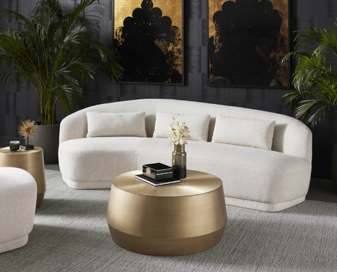 Soraya Asymmetrical Curved Sofa for Contemporary Living Rooms