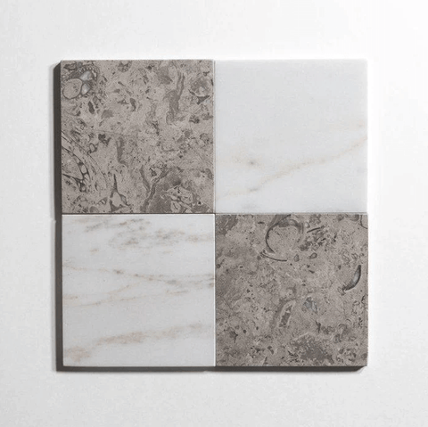 Colorado Calacatta 4"x4" Tumbled Marble Tile