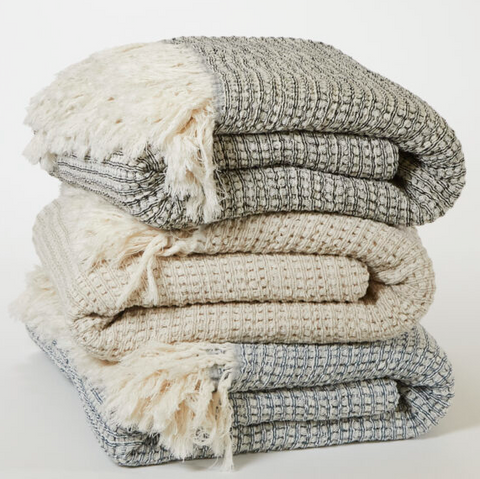 Jenna Geometric Fringe Blanket for Contemporary Living Spaces