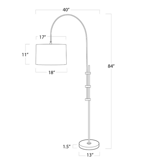 Ambient Arc Floor Lamp with Adjustable Height Modern Design