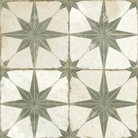 FS Star Patterned Matte Ceramic Tile Collection 18"x18"