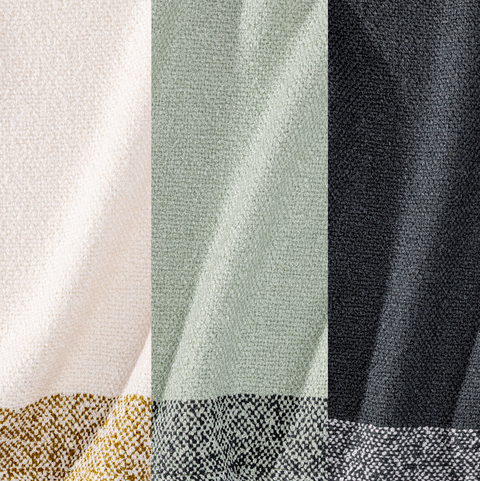 Contrast Trim Solid Bath Towel Set