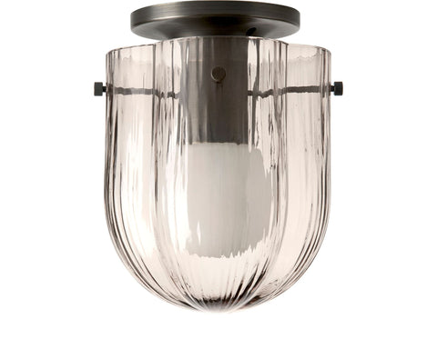 Seine Ambient Modern Fluted Bowl Flush Mount Ceiling Light