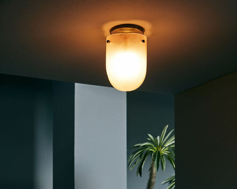 Seine Ambient Modern Fluted Bowl Flush Mount Ceiling Light