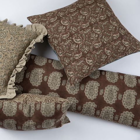 Filling Spaces Artful Traditionalist Handcrafted Bohemian Accent Throw Pillow - 18 x 18 - 20 x 20 - 22 x 22 - 24 x 24 - 26X 26 - 14 x 20 - 14 x 40 - 18 x 40 - 16 x 50