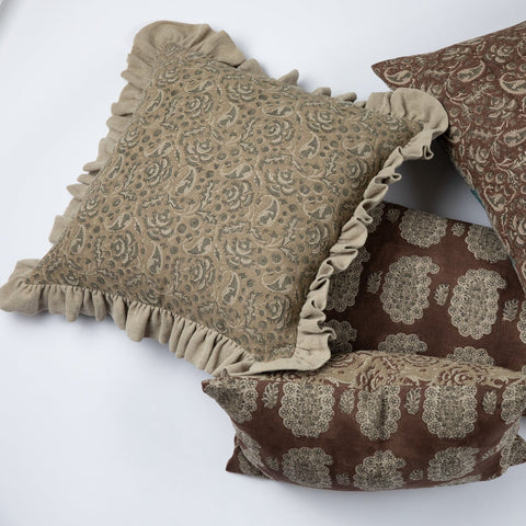 Filling Spaces Artful Traditionalist Handcrafted Ruffles Accent Throw Pillow - 18 x 18 - 20 x 20 - 22 x 22 - 24 x 24 - 26X 26 - 14 x 20 - 14 x 40 - 18 x 40 - 16 x 50