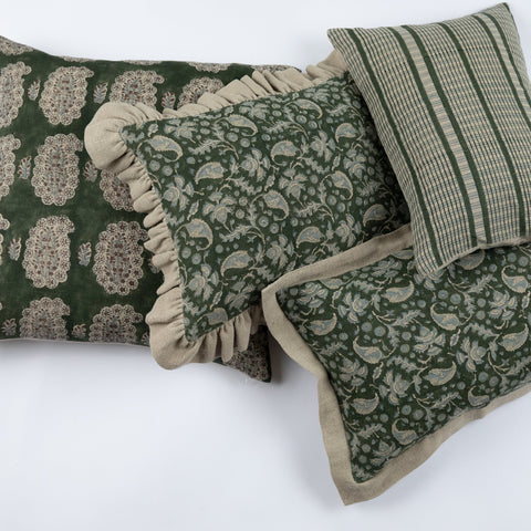 Filling Spaces Artful Traditionalist Handcrafted Bohemian Accent Throw Pillow - 18 x 18 - 20 x 20 - 22 x 22 - 24 x 24 - 26X 26 - 14 x 20 - 14 x 40 - 18 x 40 - 16 x 50