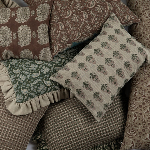 Filling Spaces Artful Traditionalist Handcrafted Bohemian Accent Throw Pillow - 18 x 18 - 20 x 20 - 22 x 22 - 24 x 24 - 26X 26 - 14 x 20 - 14 x 40 - 18 x 40 - 16 x 50