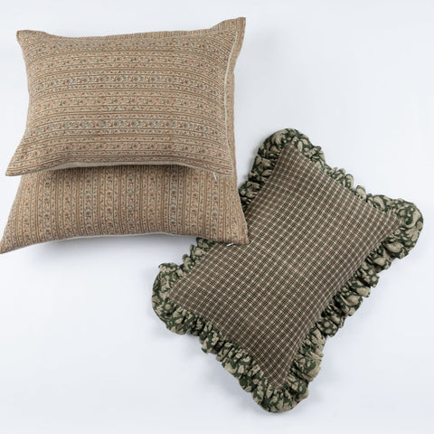 Filling Spaces Artful Traditionalist Handcrafted Ruffled Boudoir Pillow - 18 x 18 - 20 x 20 - 22 x 22 - 24 x 24 - 26X 26 - 14 x 20 - 14 x 40 - 18 x 40 - 16 x 50