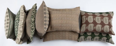 Filling Spaces Artful Traditionalist Bohemian Handcrafted Graphic Accent Pillow - 18 x 18 - 20 x 20 - 22 x 22 - 24 x 24 - 26X 26 - 14 x 20 - 14 x 40 - 18 x 40 - 16 x 50