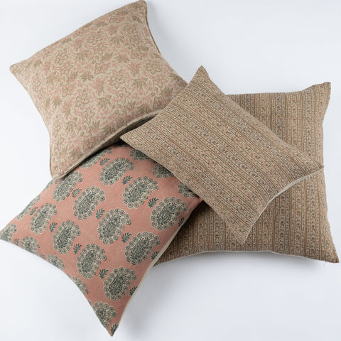 Filling Spaces Artful Traditionalist Handcrafted Bohemian Accent Throw Pillow - 18 x 18 - 20 x 20 - 22 x 22 - 24 x 24 - 26X 26 - 14 x 20 - 14 x 40 - 18 x 40 - 16 x 50