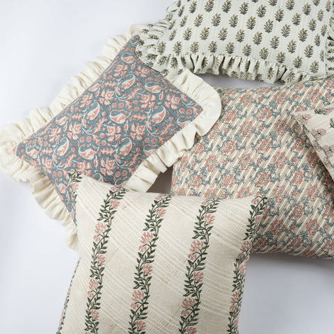 Filling Spaces Artful Traditionalist Handcrafted Bohemian Accent Throw Pillow - 18 x 18 - 20 x 20 - 22 x 22 - 24 x 24 - 26X 26 - 14 x 20 - 14 x 40 - 18 x 40 - 16 x 50