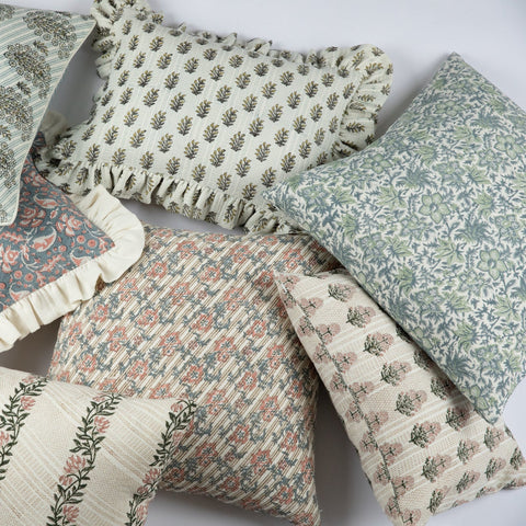 Filling Spaces Artful Traditionalist Handcrafted Bohemian Accent Throw Pillow - 18 x 18 - 20 x 20 - 22 x 22 - 24 x 24 - 26X 26 - 14 x 20 - 14 x 40 - 18 x 40 - 16 x 50