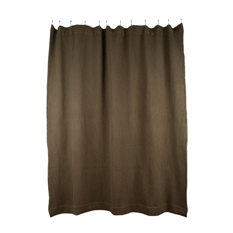 SIMPLE WAFFLE SHOWER CURTAIN