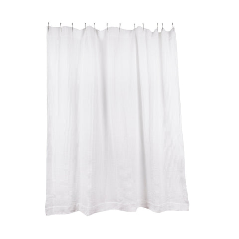 SIMPLE WAFFLE SHOWER CURTAIN