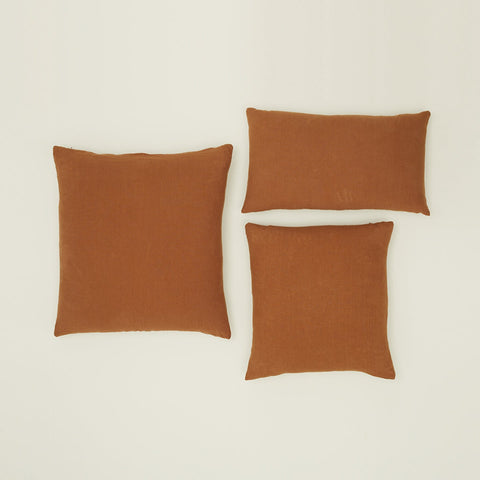 Hawkins New York Mix & Match Minimalist Solid Linen Embroidered Throw Pillow Set - 18 x 18 - 22 x 12 - 22 x 22