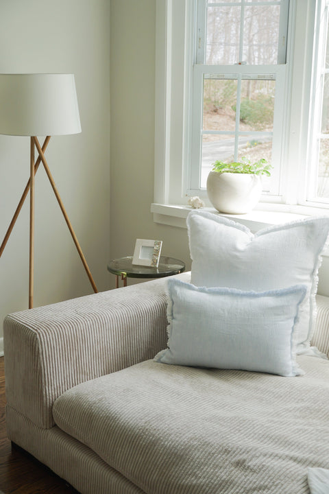 Anaya Classic Scandinavian Textured Linen Accent Pillow - 14 x 20 - 20 x 20 - 26X 26