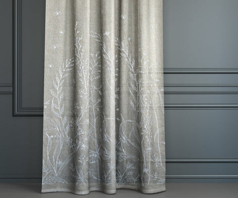 Artisan Floral Embroidery Cotton Fabric - 300cm