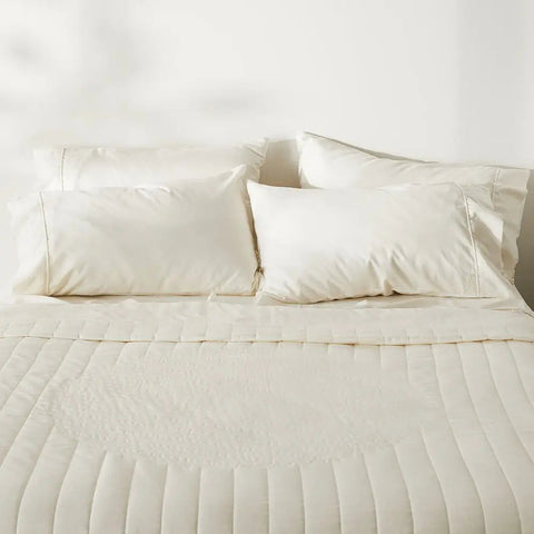 Minimalist Stitched Solid Coverlet