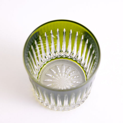 Linia Crystal Tumblers - Set of 2 in Olive Green