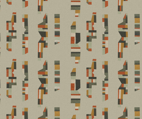 Artisan-Crafted Abstract Geometric Fabric