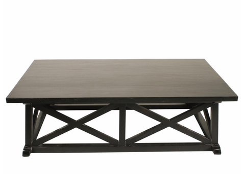 Sutton Modern Rectangle Coffee Table with Bracket Frame