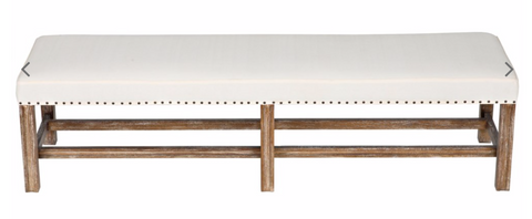 Artful Traditionalist Handmade Backless Lounge Bench