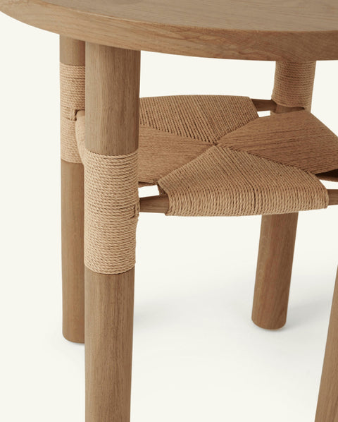 Hati Home Nature-Driven Modernist Scandinavian Round Center Table - 23.5 W