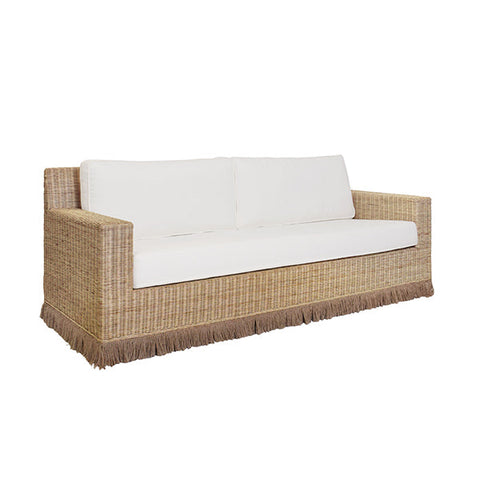 Lawson Coastal Linen Sofa with Square Armrests